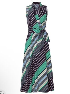 Tory Burch 🌿  Overprinted Wrap Dress Sz 2